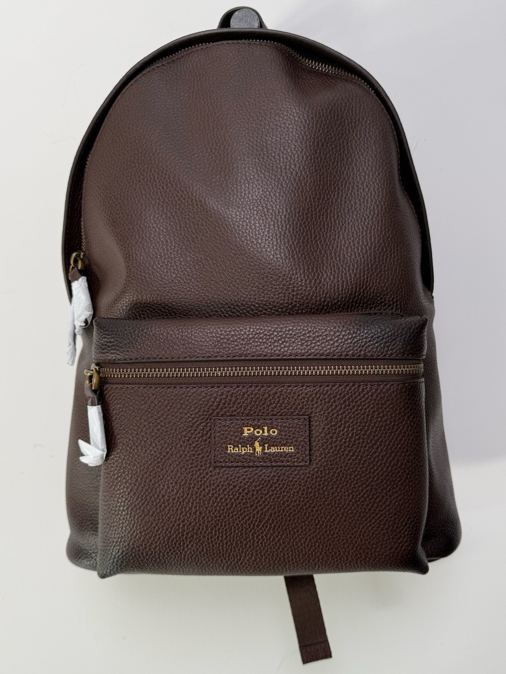 Polo Ralph Lauren Pebbled Leather Backpack. New with tags